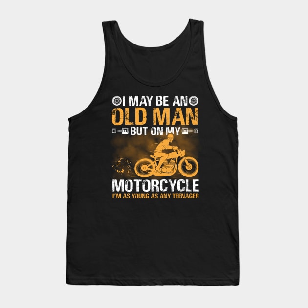 Old man motorcycle Tank Top by Steven Hignell